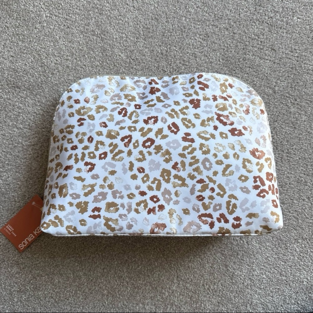Sonia Kashuk Animal Print Large Cosmetic Bag Case Set